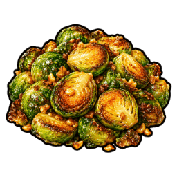 Parmesan & Garlic Fried Brussels Sprouts