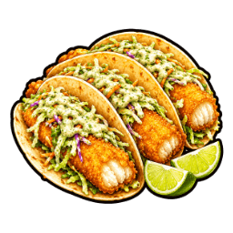 Three Beer Battered Fish Tacos
